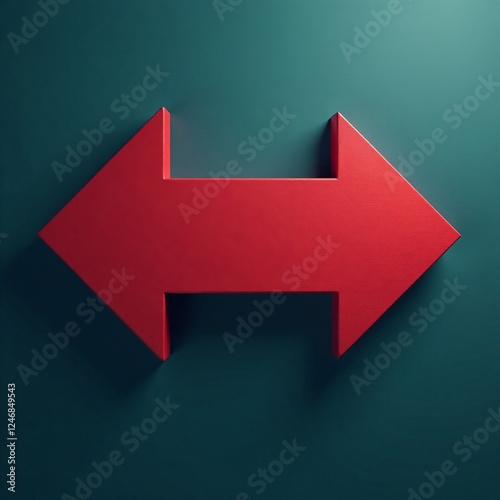 Illustrative red arrows pointing left and right on a teal background.