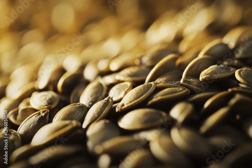 close up of pumpkin seeds background