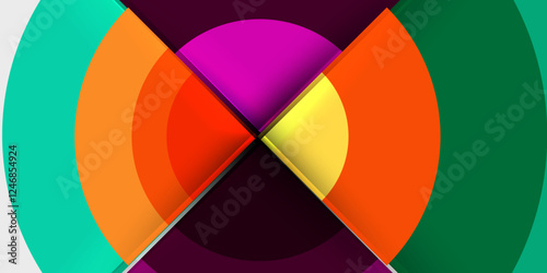 Target circle geometric abstract shapes. Vector Illustration For Wallpaper, Banner, Background, Card, Book Illustration, landing page