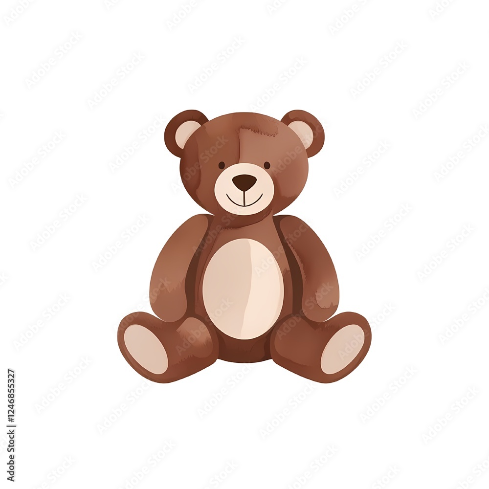 A cute, brown teddy bear with a light beige belly and paws, sitting upright. It represents childhood comfort and nostalgia. A cute, brown teddy bear with a light beige belly and paws, sitting upright. It represents childhood comfort and nostalgia.