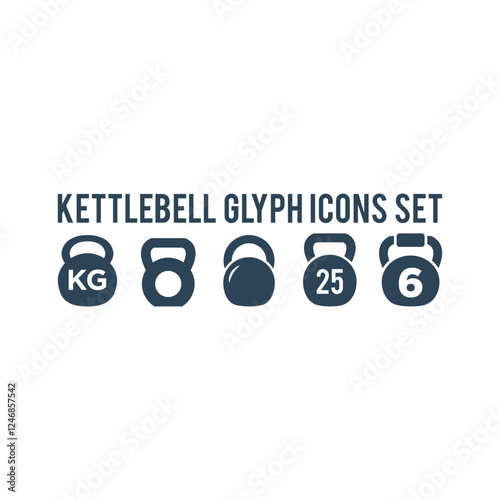 Kettle bell icons set illustration isolated vector sign symbol