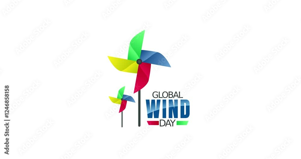 global wind day motion video, ideal for global wind day celebration