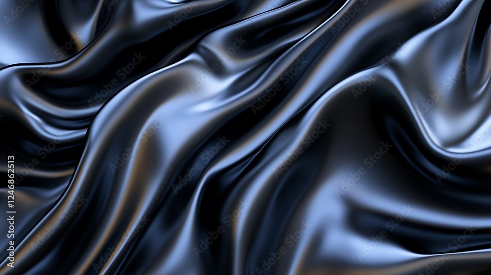 Dark silk fabric folds, abstract background Dark silk fabric folds, abstract background