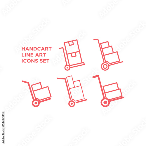 Handcart icons set vector illustration trendy