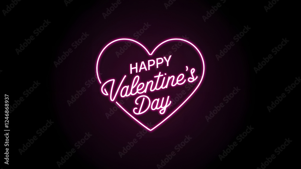 A vibrant stylized graphic of a pink neon heart shape displaying A vibrant stylized graphic of a pink neon heart shape displaying
