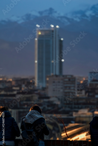 Turin, Italy. Renzo Piano's Skyscraper of the Intesa Sanpaolo Group.
