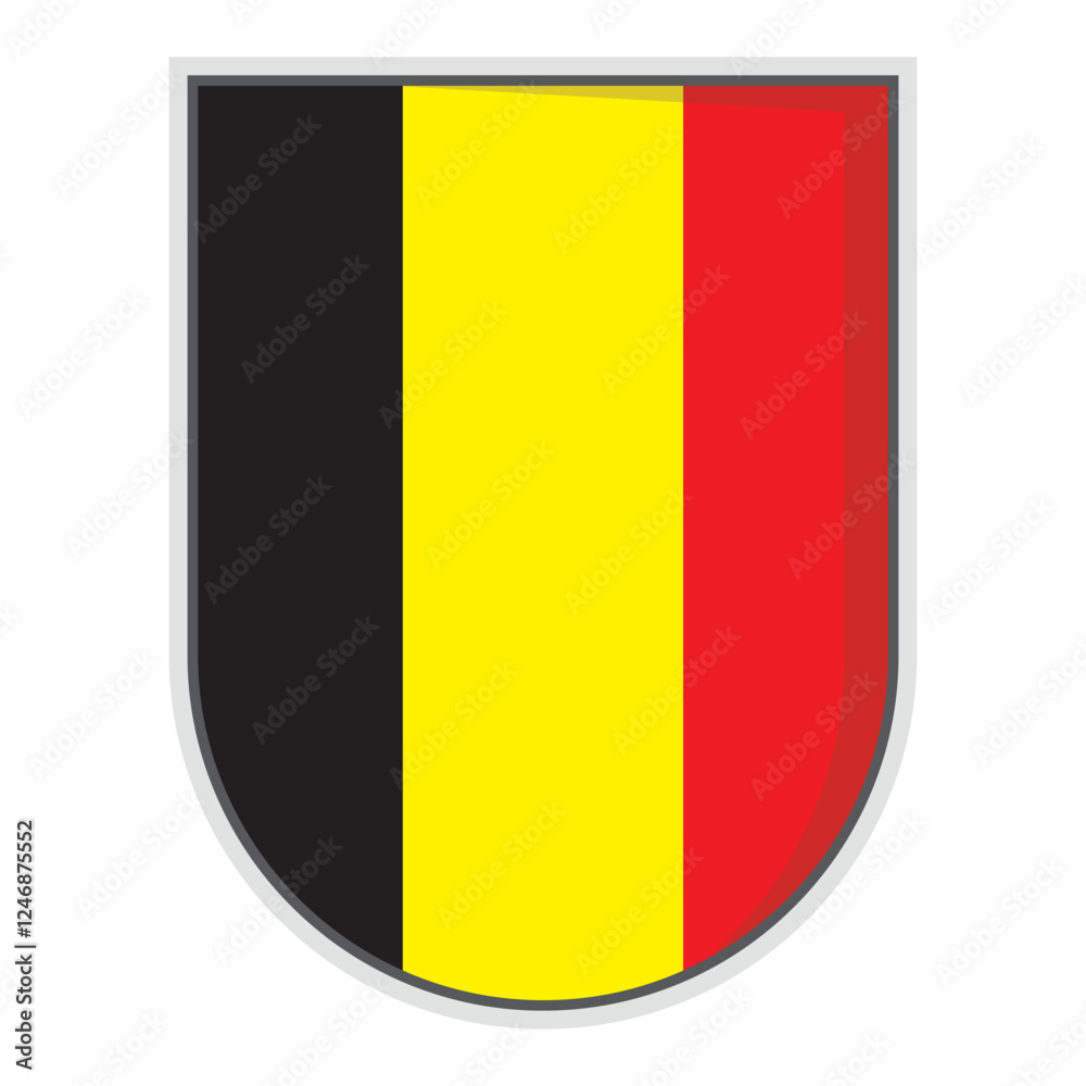Fototapeta premium Belgium national flag Shield Badge
