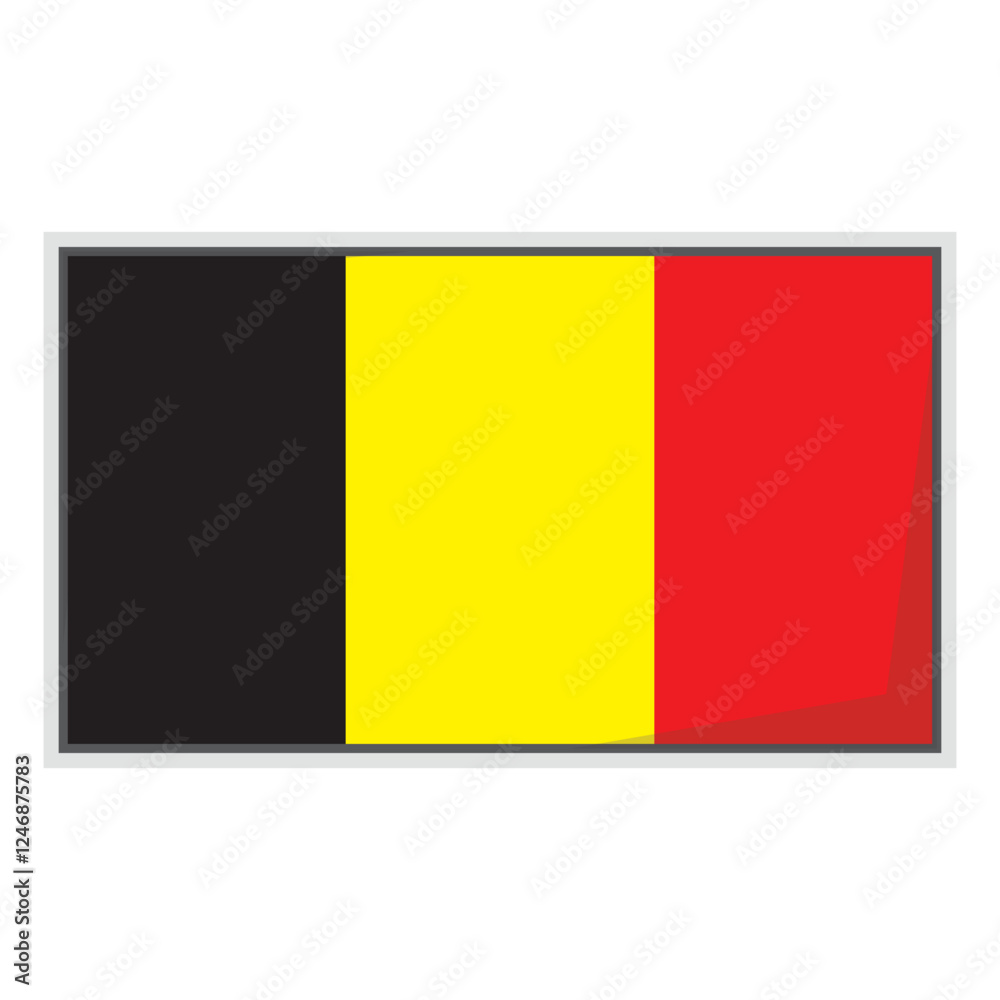 Fototapeta premium Belgium national flag Shield Badge