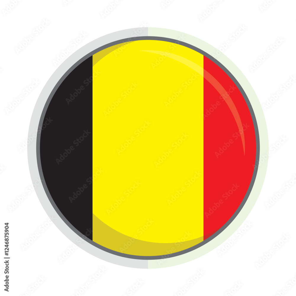 Fototapeta premium Belgium national flag Shield Badge