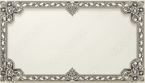 Ornate Frame Template - Floral Design, Empty Space