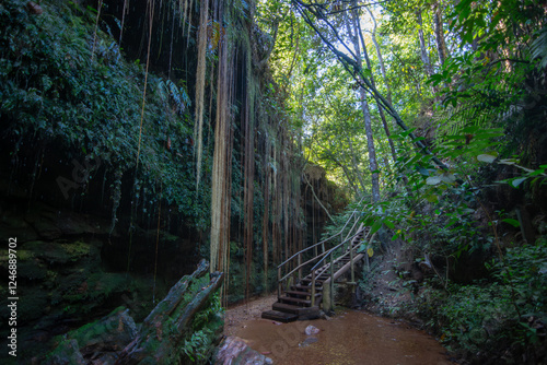 View of Cânion Sussuapara (Canyon Sussuapara) at Jalapão State Park - Tocantins, Brazil photo