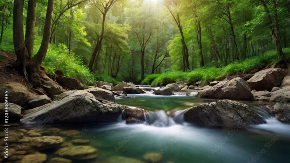 Fototapeta premium cool and beautiful natural scenery background