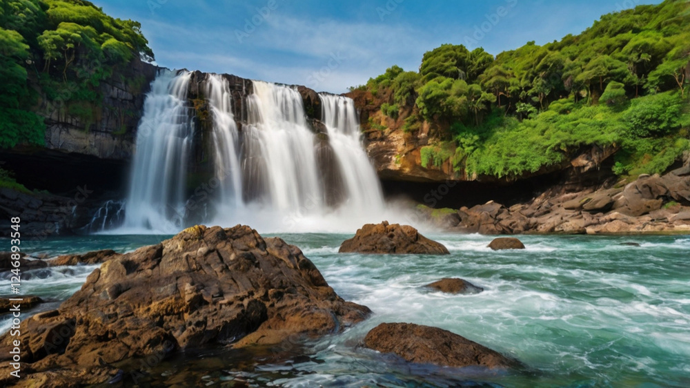 Obraz premium waterfall in the mountains