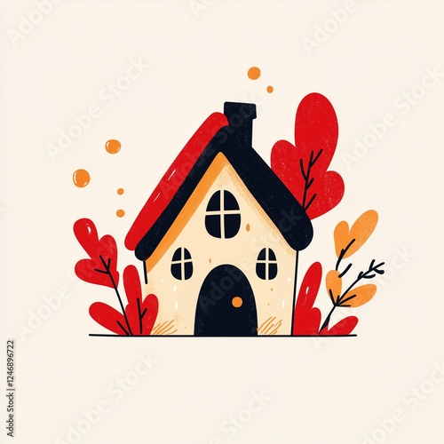Modern House Icon Featuring Clean Geometric Shapes