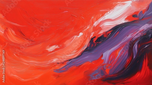 Captivating Swirls of Red and Purple in Abstract Art