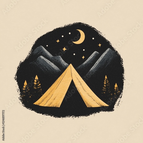 Camping Tent Icon - Embrace the Outdoors with Simplicity