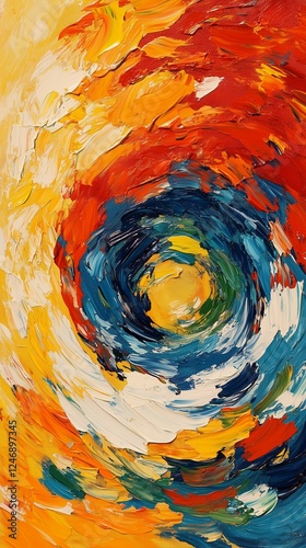 Chaotic Brushstrokes: A Swirling Explosion of Color and Emotion