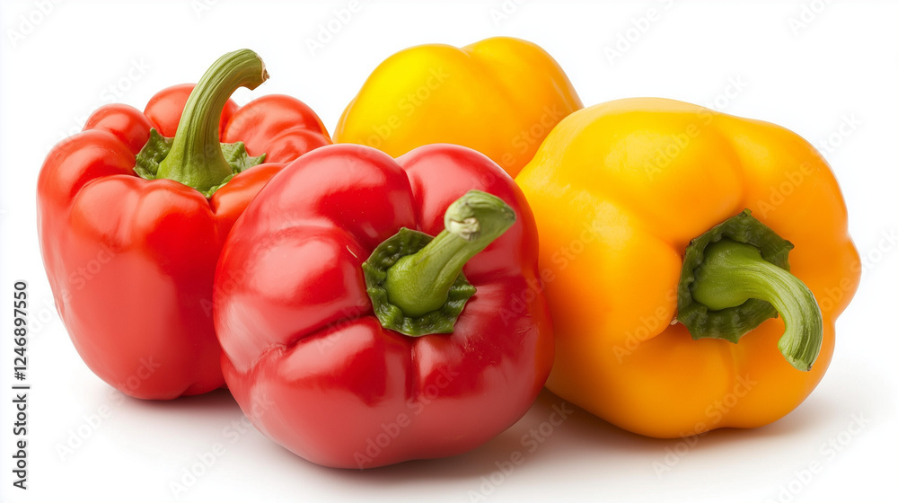 isolated paprika with vibrant colors isolated paprika with vibrant colors