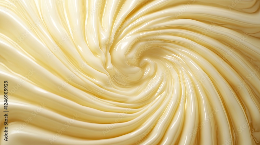 Creamy Greek yogurt with visible swirls, isolated on a clean white background for healthy food advertisements Creamy Greek yogurt with visible swirls, isolated on a clean white background for healthy food advertisements