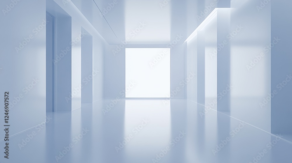 Modern interior with sleek white walls. Modern interior with sleek white walls.