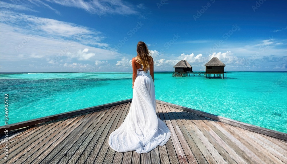 Embracing Summer Bliss by the Azure Waters in a Vibrant Tropical Paradise Embracing Summer Bliss by the Azure Waters in a Vibrant Tropical Paradise