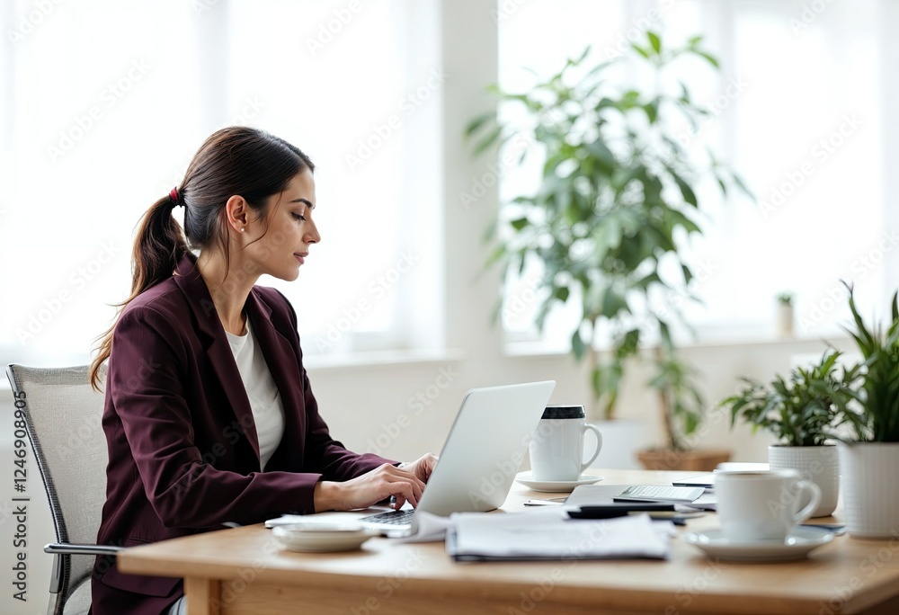 business woman working in finance and accounting analyze financi business woman working in finance and accounting analyze financi