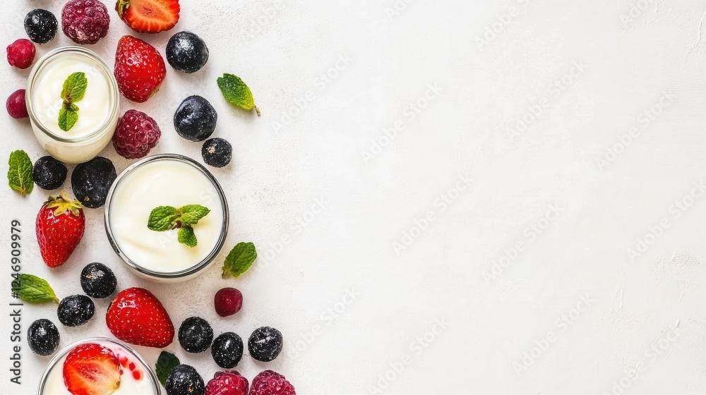 Greek Yogurt with white background image Greek Yogurt with white background image