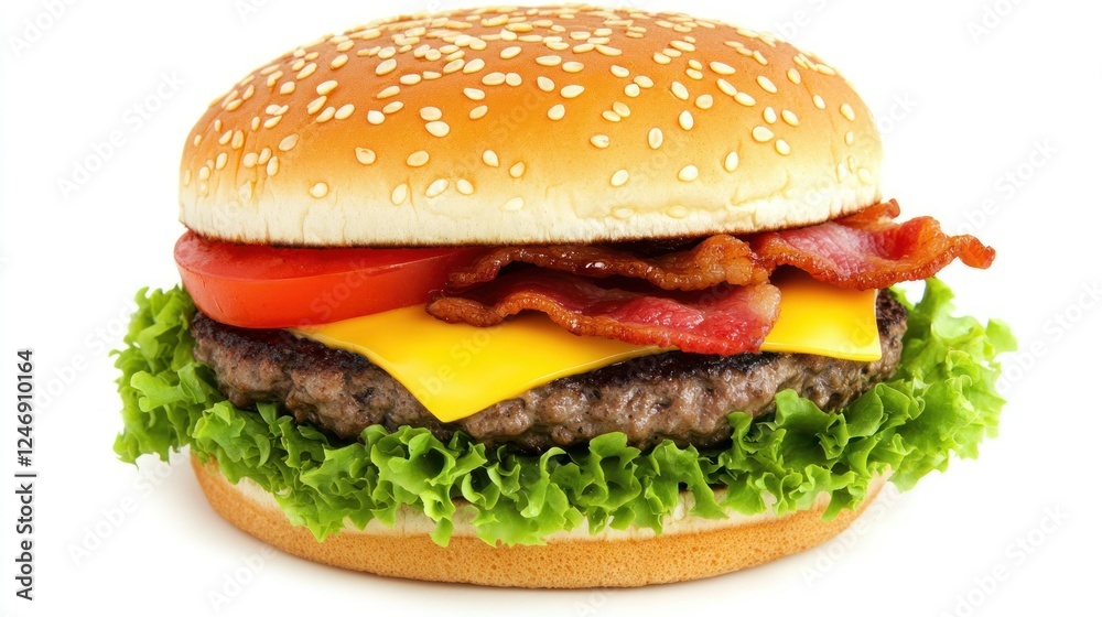 Juicy Bacon Cheeseburger with Sesame Bun Juicy Bacon Cheeseburger with Sesame Bun