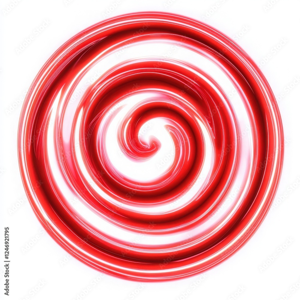 Red And White Spiral Design