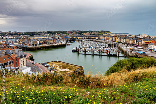 The city and harbor of Dieppe in the Normandy photo