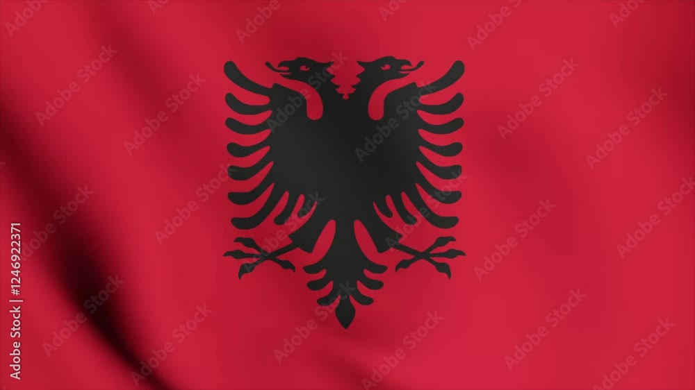 Animated Video Featuring the Wavy Flag of ALBANIA Animated Video Featuring the Wavy Flag of ALBANIA