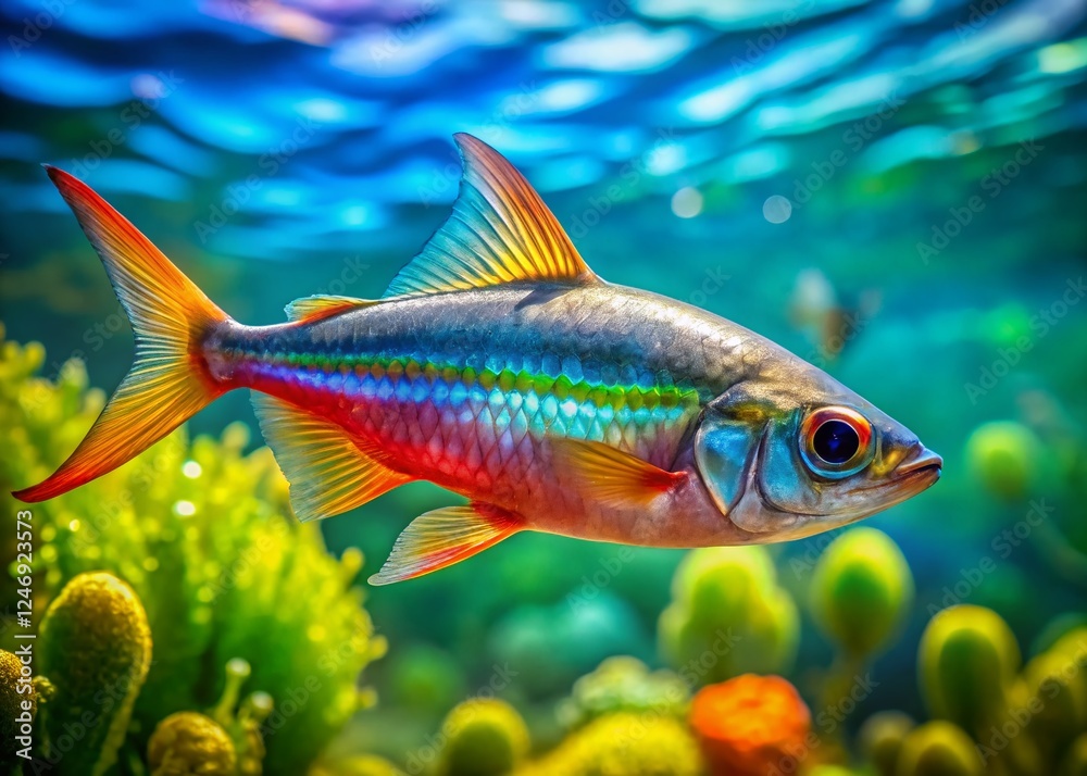 Naklejka premium Opaleye, Rudderfish (Girella nigricans) Swimming in Coastal Waters - Stock Photo