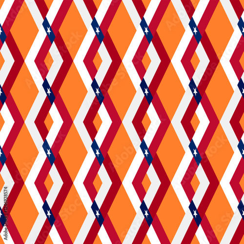texas flag rhombus pattern background. vector illustration