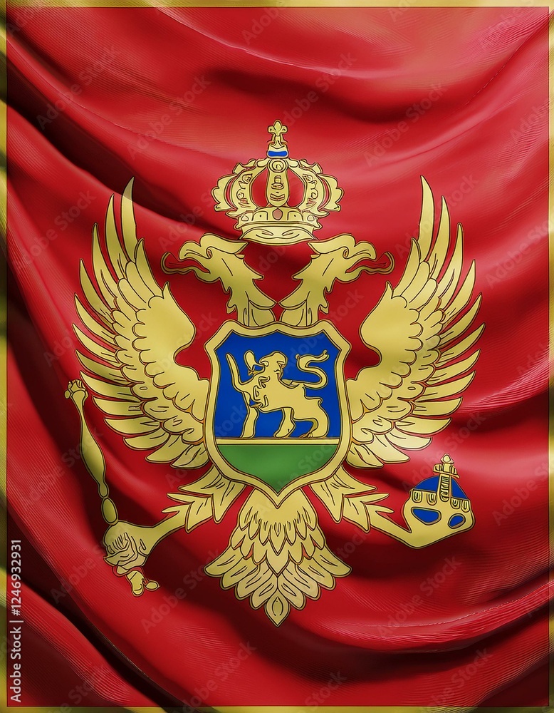 3D Flagge Montenegro