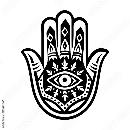 A solid style icon of palmistry symbol