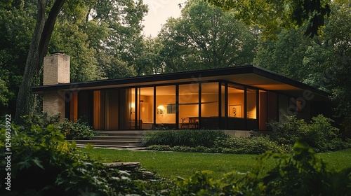 Modern Glass House nestled in Lush Green Forest