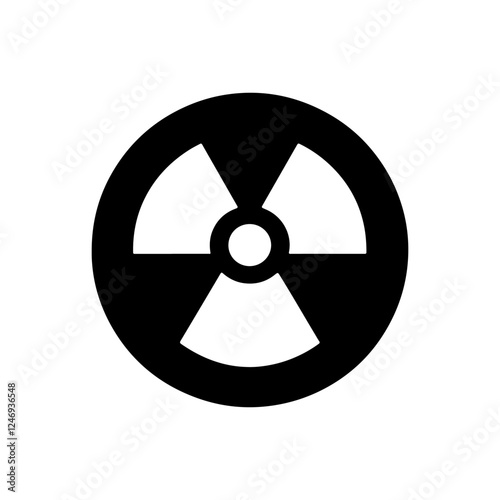 Black radiation silhouette icon vector flat illustration design on white background.