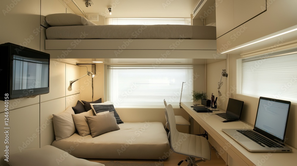 Fototapeta premium Compact and modern home studio