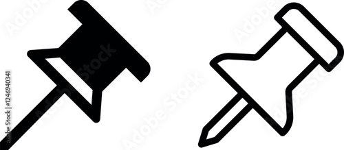 "Push Pin Vector Icon Set - A Practical and Colorful Collection"