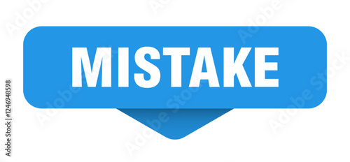 mistake sticker. mistake sign on transparent background