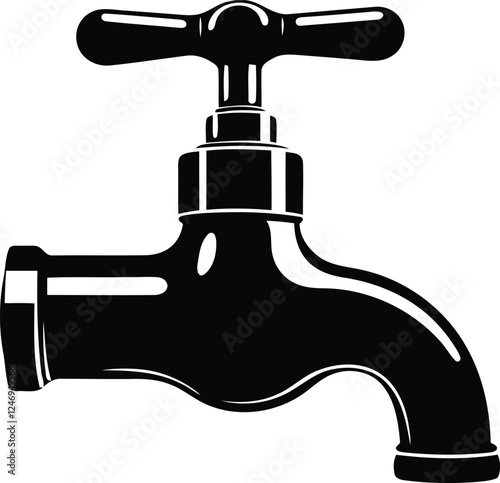Stylish premium quality Tap vector illustration, Tap silhouette vector art, Tap line art vector icon design