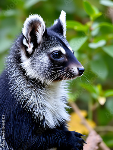 zestful zorilla a zorilla with a distinctive black and white co photo