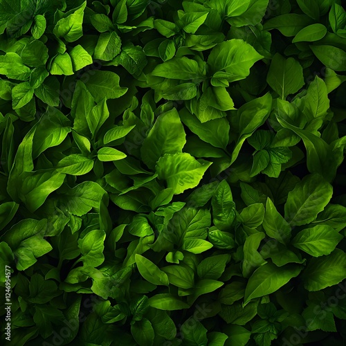 Lush Green Foliage Background Texture