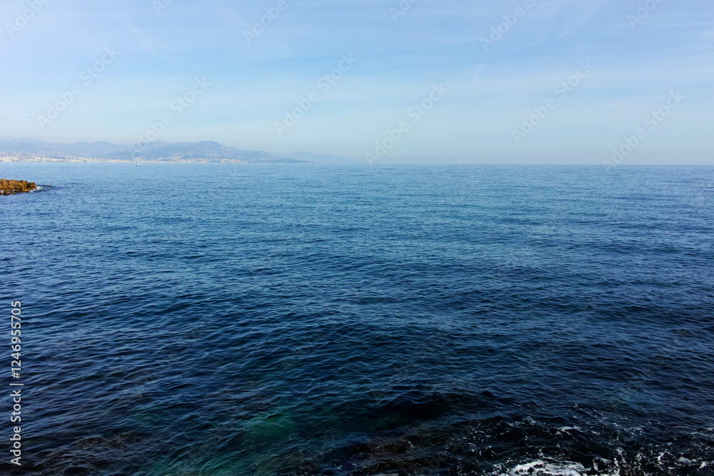 Panorama of port of town of Antibes, France Panorama of port of town of Antibes, France