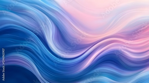 Abstract Flowing Gradient in Pink and Blue Tones – Dreamy Fluid Motion with Soft Waves and Smooth Textures for Backgrounds, Digital Art, and Modern Aesthetics

