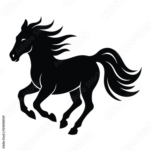 horse silhouette vector illustration