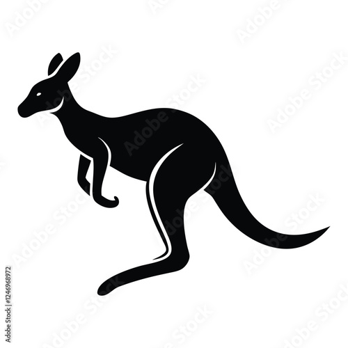 kangaroo silhouette vector