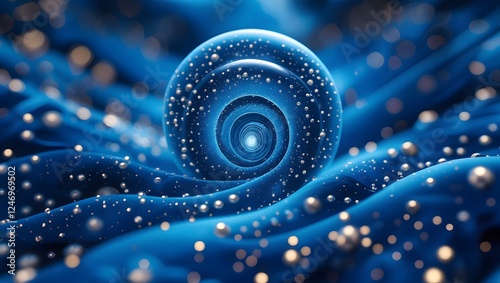 abstract blue spiral