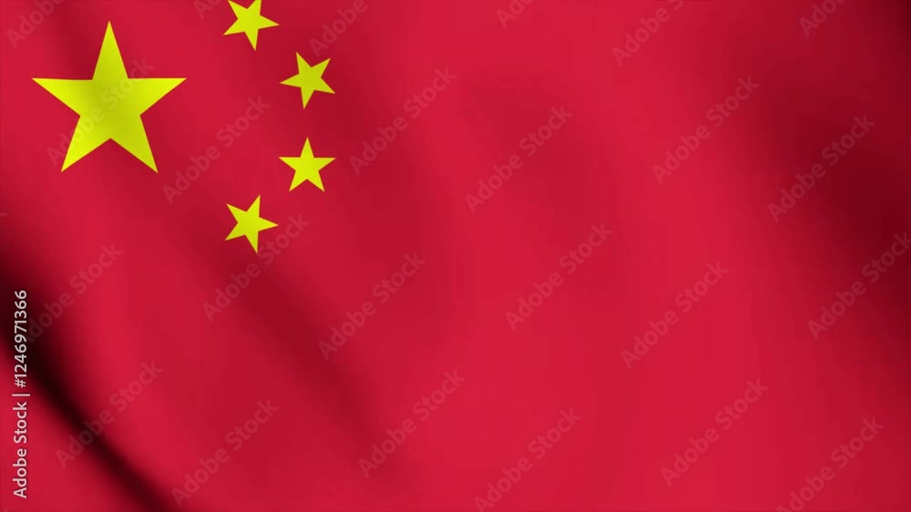 Animated Video Featuring the Wavy Flag of CHINA Animated Video Featuring the Wavy Flag of CHINA