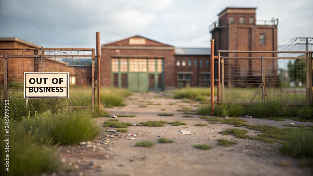 Abandoned factory with a Abandoned factory with a